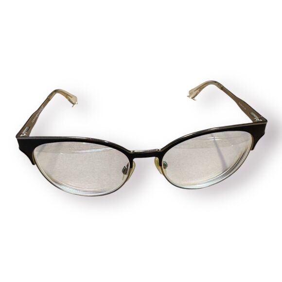 Tommy Hilfiger 1359 Black/Silver Round Metal‎ Frames Eyeglasses Half Rim - Picture 1 of 7